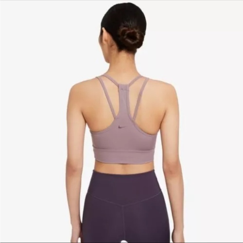 Nike Women's Cropped Laced Training Tank Sports Bra in Lavender Size S EUC